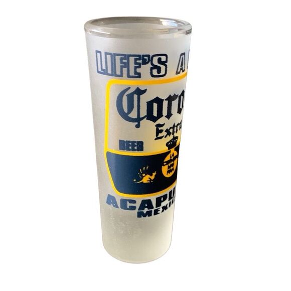 Pre Owned Corona Extra Tall Shot Glass Shooter Acapulco Life’s A Beer Cheers - Picture 9 of 12